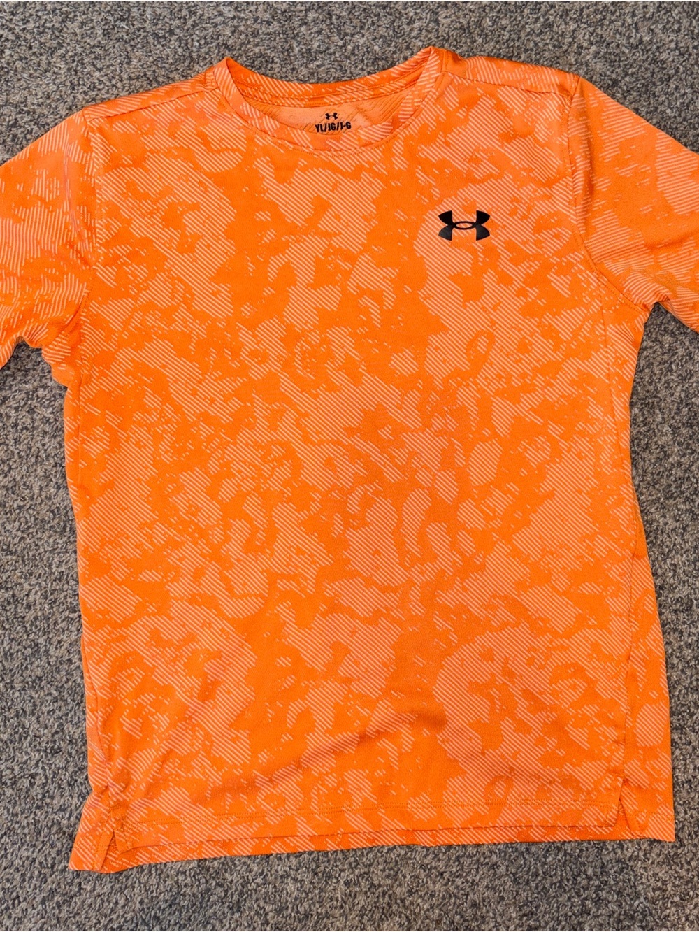Under Armour Kids Orange Camo Athletic Tee